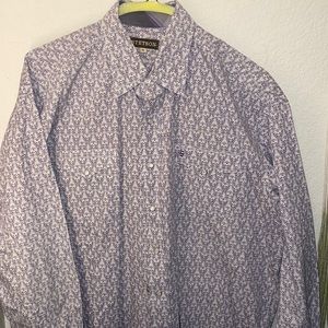 Stetson Purple Royal Western Pearl Snap Button Down